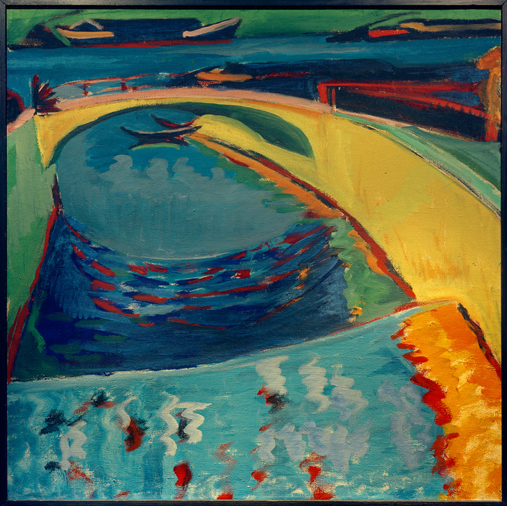 Brücke an der Prießnitzmündung von Ernst Ludwig Kirchner