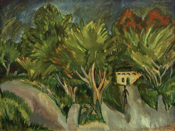 E.L.Kirchner, Haus unter Bäumen (Fehmarn) von Ernst Ludwig Kirchner