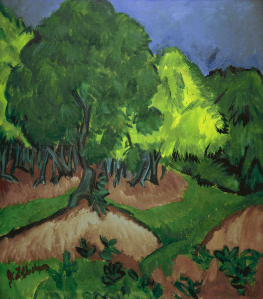 E.L.Kirchner, Landschaft m. Kastanienbaum von Ernst Ludwig Kirchner