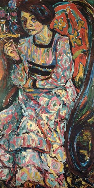 Emmy Frisch im Schaukelstuhl. von Ernst Ludwig Kirchner
