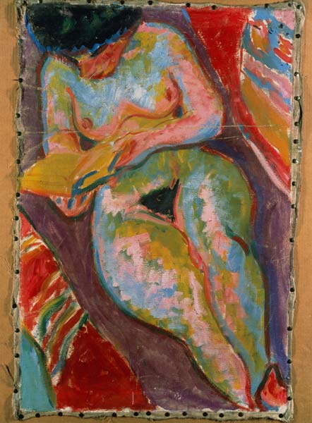 Weiblicher Akt (Lesend) von Ernst Ludwig Kirchner