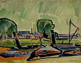 Flußdampfer von Ernst Ludwig Kirchner