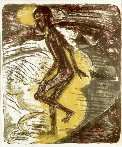 Ins Meer steigender Mann von Ernst Ludwig Kirchner
