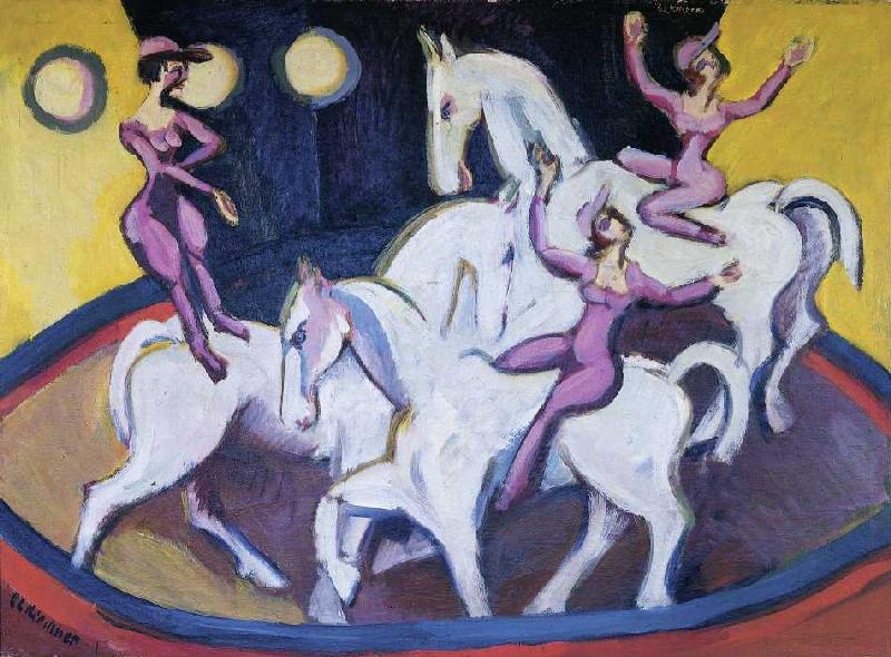 Jockeyakt von Ernst Ludwig Kirchner