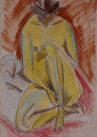 Kauernder Frauenakt. von Ernst Ludwig Kirchner