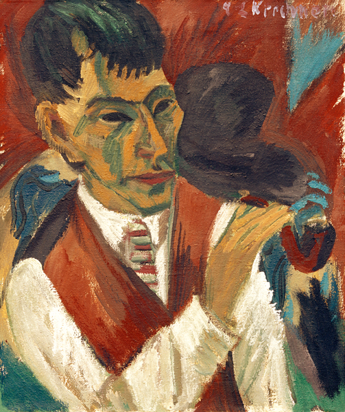 Otto Mueller mit Pfeife von Ernst Ludwig Kirchner