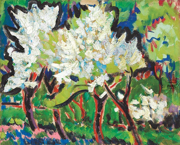 Blühende Bäume IV von Ernst Ludwig Kirchner