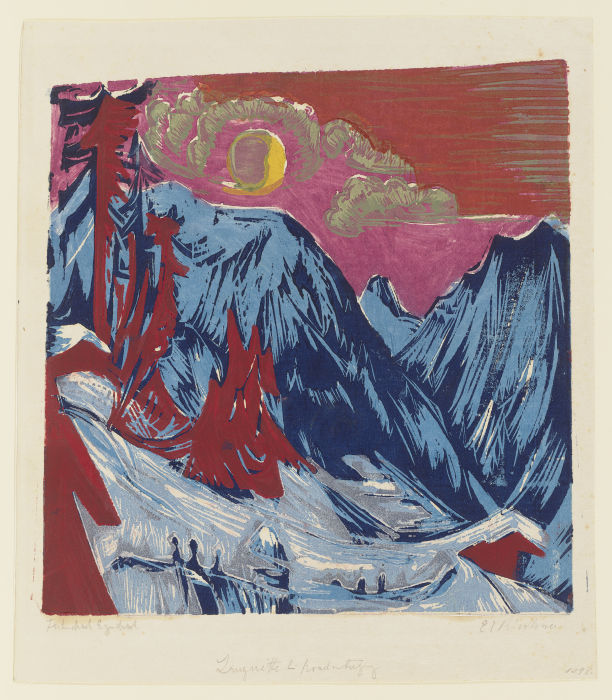 Längmatte bei Monduntergang von Ernst Ludwig Kirchner
