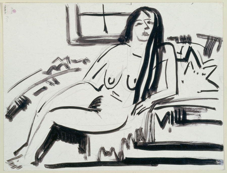 Liegender weiblicher Akt von Ernst Ludwig Kirchner