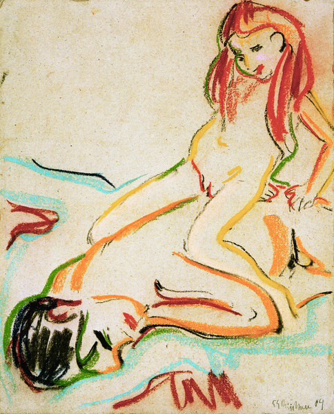 Liegender nackter Mann von Ernst Ludwig Kirchner