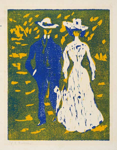 Spazierengehendes Paar von Ernst Ludwig Kirchner