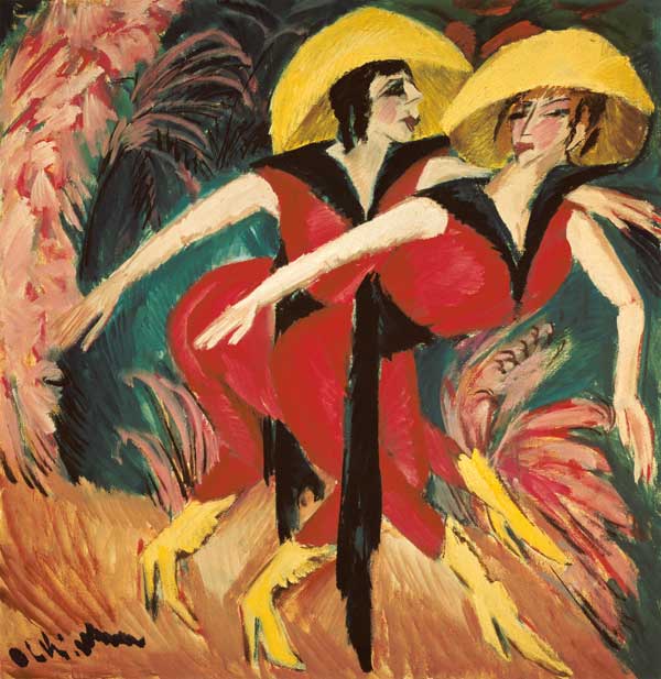 Zwei rote Tänzerinnen von Ernst Ludwig Kirchner