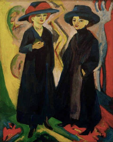 Zwei Mädchen (Midinetten) von Ernst Ludwig Kirchner