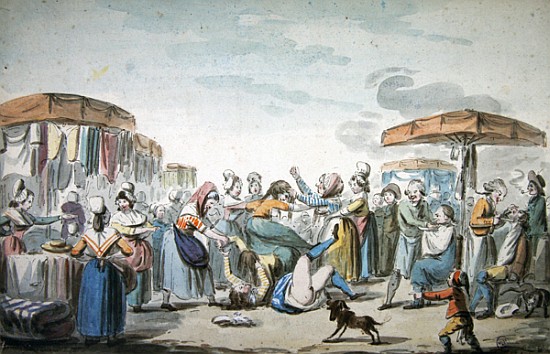Fair during the period of the French Revolution, c. 1789 von Etienne Bericourt