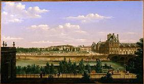 View of the Gardens and Palace of the Tuileries from the Quai d'Orsay 1813
