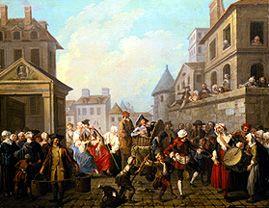 Karneval in den Strassen von Paris. 1767