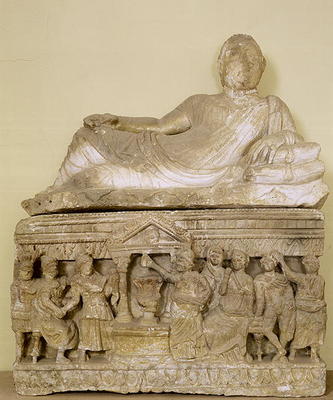 Cinerary urn (alabaster) von Etruscan