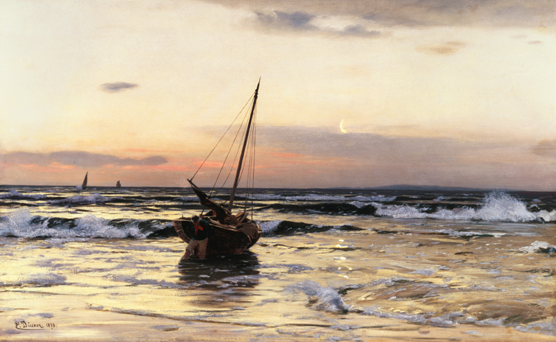 Sonnenuntergang am Meer von Eugen Dücker