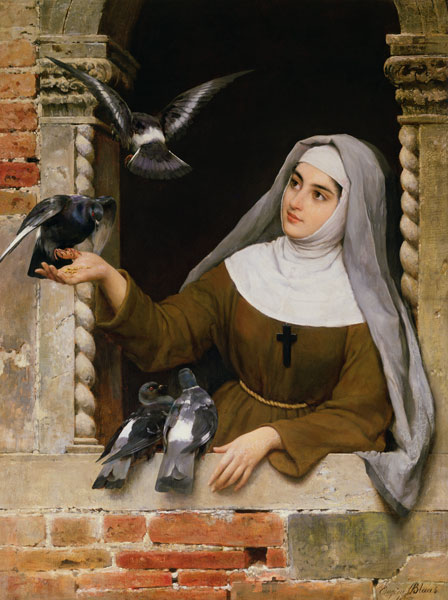 Feeding the Pigeons von Eugen von Blaas