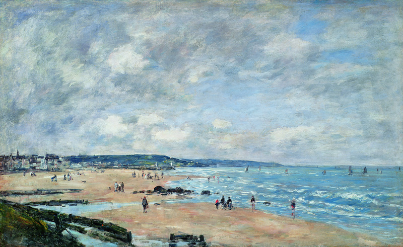 Beach at Trouville von Eugène Boudin