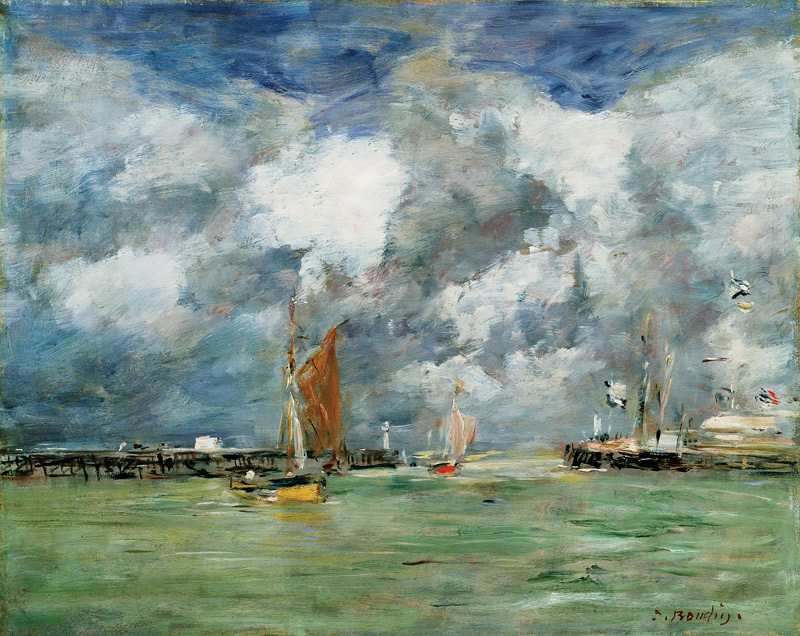 High Tide at Trouville von Eugène Boudin
