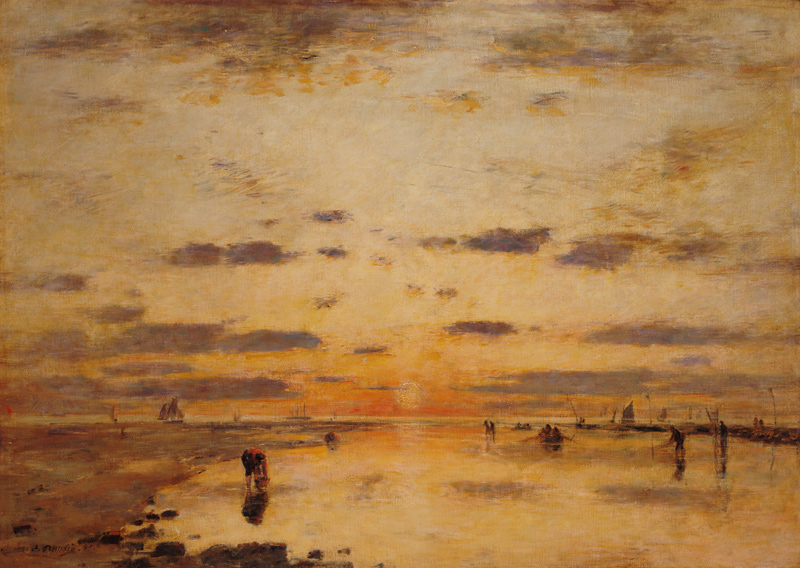 Low Tide and Sunset von Eugène Boudin