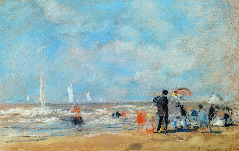 On the Beach von Eugène Boudin