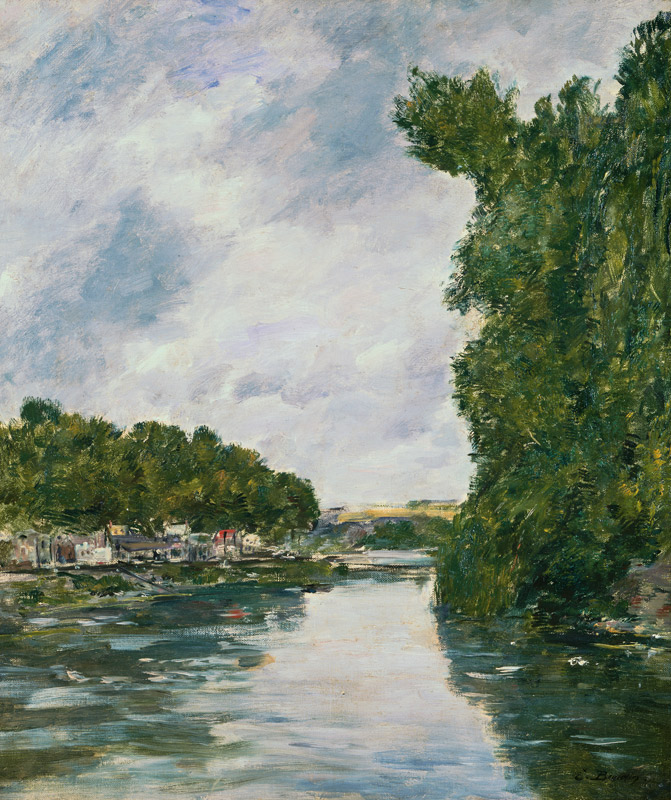 River near Abbeville von Eugène Boudin