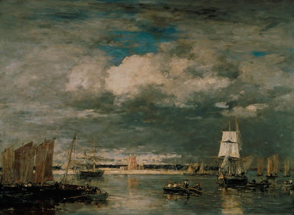 Sturm im Hafen von Camaret von Eugène Boudin