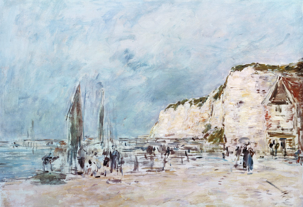 The Cliffs at Dieppe and the ''Petit Paris'' von Eugène Boudin