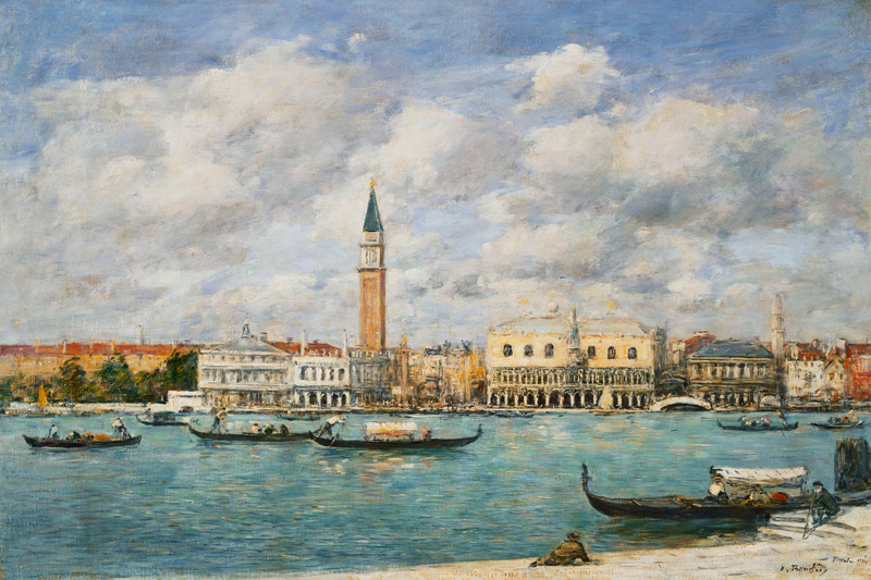Venedig, Blick auf San Marco und den Campanile von Eugène Boudin