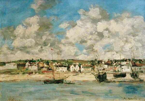 Der Strand von Portrieux von Eugène Boudin