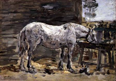 A Horse Drinking von Eugène Boudin