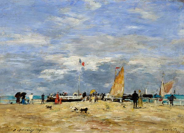 The Jetty at Deauville von Eugène Boudin