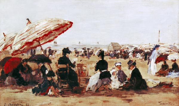 The Beach (La Plage) von Eugène Boudin