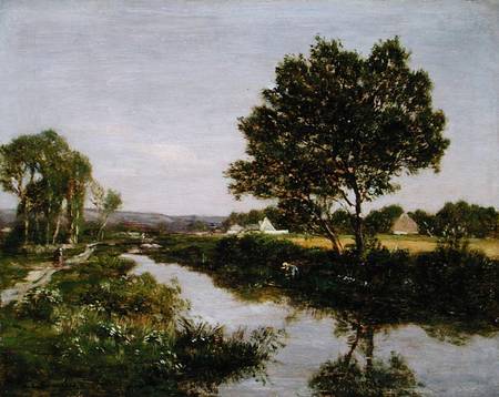 River on the Outskirts of Quimper von Eugène Boudin