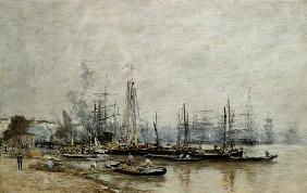 Im Hafen von Bordeaux. 1874