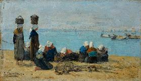 Brest - Fischerinnen am Ufer (pecheuses sur le rivage) 1874