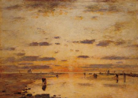 Low Tide and Sunset 1885