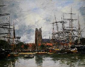 A French Port, 1884 (oil on canvas) 19th