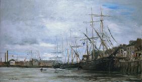 Hafen mit Segelschiffen