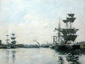 Le Havre, ships in a basin