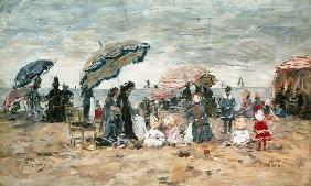 Parasols on the Beach, Trouville 1886