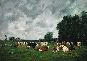 Pasture in Fervaques or, Cows in a Pasture 1874