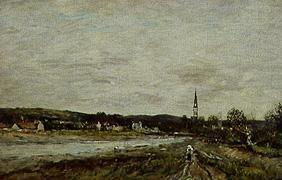 Stadt an einem Fluss. 1871