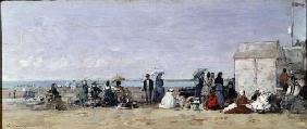Der Strand in Trouville 1865