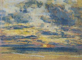 Study of the Sky with Setting Sun c.1862-70