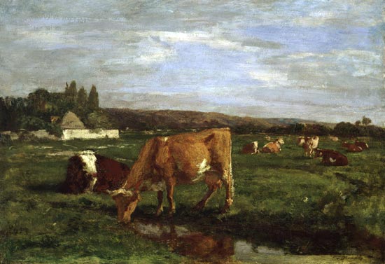 The Valley of the Touques von Eugène Boudin