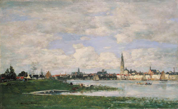 Blick auf Antwerpen von Eugène Boudin