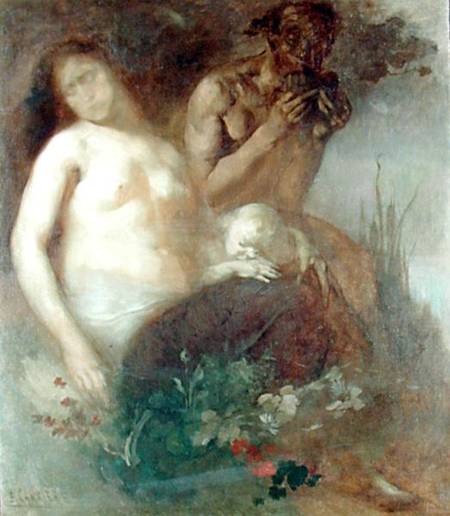 Nymph and Satyr von Eugène Carrière